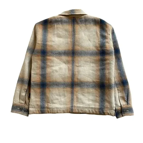 Prana Bridges Flannel Jacket Women's Small Sandstone Quilted Lining Chore Coat - Picture 6 of 13